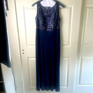 Elegant Navy Sequin pantsuit